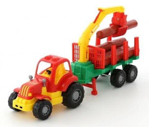 Traktor traktor z przyczepą osiłek Polesie (44815) Traktor traktor z przyczepą osiłek Polesie (44815)