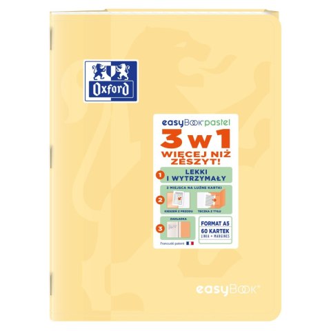 Zeszyt EASYBOOK PASTEL A5 60k. 90g linia Oxford (400161236)