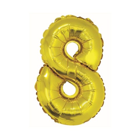 Balon foliowy cyfra 8 złoty 35 cm Godan (FG-C35Z8) Balon foliowy cyfra 8 złoty 35 cm Godan (FG-C35Z8)