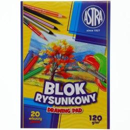 Blok rysunkowy A4 biały 120g 20k Class Investment