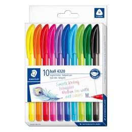 Długopis trójkątny 4320 M mix 1,0mm Staedtler (S 4320 MC10)