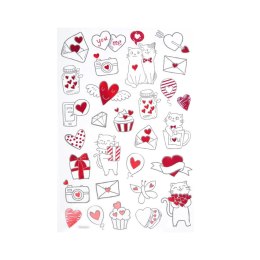 Naklejka (nalepka) serduszka na wesoło Arpex (WA9946)