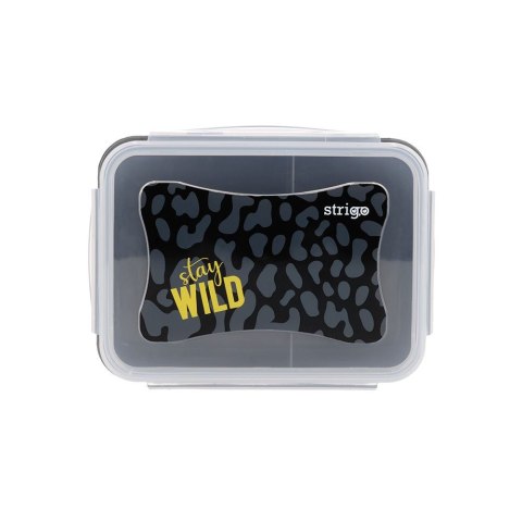 Śniadaniówka STAY WILD czarny Strigo (SSC267) Śniadaniówka STAY WILD czarny Strigo (SSC267)
