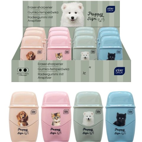 Temperówka PUPPY SIGN podwójna mix Interdruk Temperówka PUPPY SIGN podwójna mix Interdruk