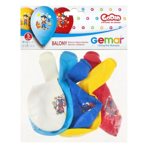 Balon gumowy nadruk Pirat kolorowy 12cal, 5 sztuk bd 5 szt mix 12cal Godan (GD-PIK) Balon gumowy nadruk Pirat kolorowy 12cal, 5 sztuk bd 5 szt mix 12cal Godan (GD-PIK)