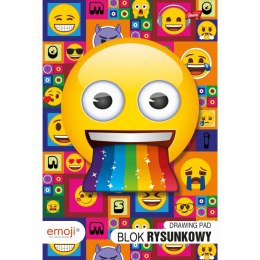 Blok rysunkowy emoji A4 biały 80g 20k Unipap