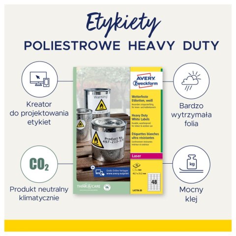 Etykieta samoprzylepna A4 Zweckform (L4717-20)