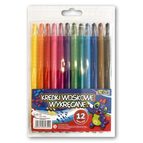 Kredki świecowe WYKRĘCANE 12 KOL 12 kol. Penmate (TT8266)