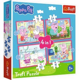 Puzzle Peppa uwielbia przygody 4w1 el. Trefl (34672)