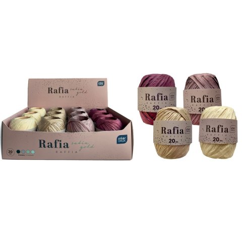 Rafia satin gold na szpulce 5902277345547 mix 20m Interdruk (20 m) Rafia satin gold na szpulce 5902277345547 mix 20m Interdruk (20 m)