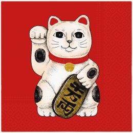 Serwetki Lunch Maneki Neko mix nadruk bibuła [mm:] 330x330 Paw (SDL147100)