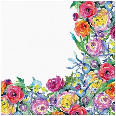 Serwetki Painted Rose Cornerk mix nadruk papier Paw (SDC143300)
