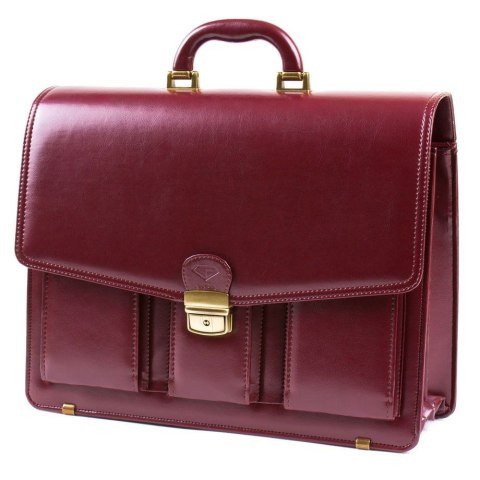 Teczka konferencyjna męska 3 kieszenie A4 czarny ekoskóra Jan-Pol Bis (TE-88)