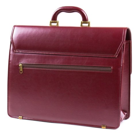 Teczka konferencyjna męska 3 kieszenie A4 czarny ekoskóra Jan-Pol Bis (TE-88)