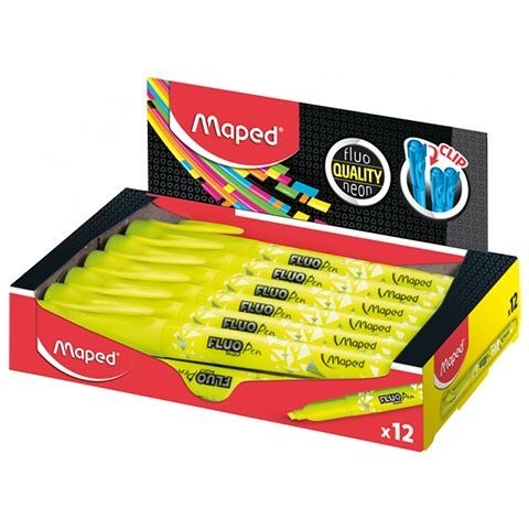 Zakreślacz żółty PEPS fluo żółty 1,0-5,0mm Maped (734034) Zakreślacz żółty PEPS fluo żółty 1,0-5,0mm Maped (734034)