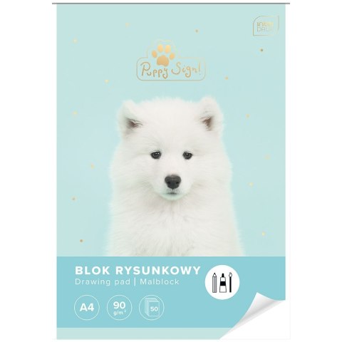 Blok rysunkowy bloki A4 biały 90g 50k Interdruk