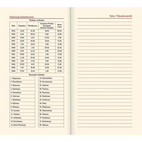 Kalendarz książkowy (terminarz) złoty A6 Lucrum (TR złoty)