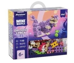 Klocki konstrukcyjne Mini Waffle 148el Diplodok i T-Rex Marioinex