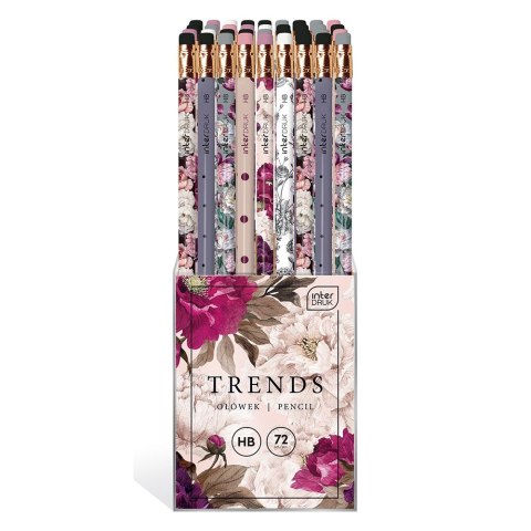 Ołówek TRENDS z gumką 5902277100016 HB Interdruk