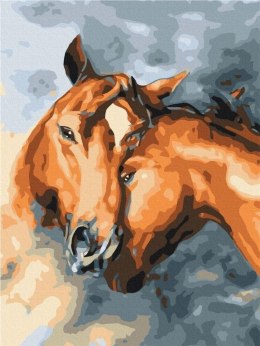 Zestaw kreatywny dla dzieci malowanie po nr. czułość koni 40x50cm Antella (7769)