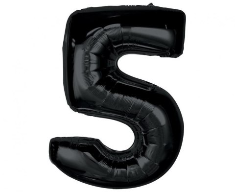 Balon foliowy Smart, cyfra 5, czarna, 92 cm Godan (CH-S9C5) Balon foliowy Smart, cyfra 5, czarna, 92 cm Godan (CH-S9C5)