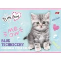 Blok techniczny My Little Friend A4 biały 20k Unipap
