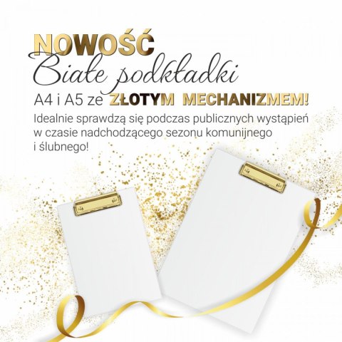 Deska z klipem (podkład do pisania) A5 biała Biurfol (KHG-00-10)