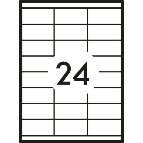 Etykieta samoprzylepna A4 biała [mm:] 70x33,8 Grand (011)