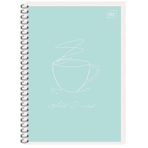 Kołozeszyt (kołonotatnik) B5 160k. 70g krata Interdruk (KOŁOZB5160M)