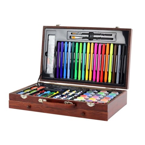 Kredki ołówkowe Zestaw Artystyczny w Drewnianej Walizce 123 Elementy Lean (17369)