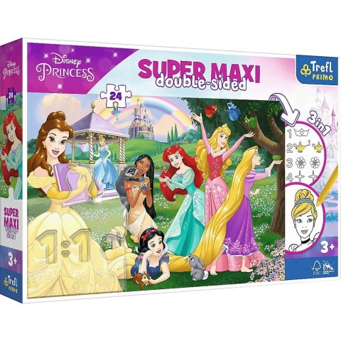 Puzzle Disney Princess Super maxi Wesołe Księżniczki 24 el. Trefl (41008)