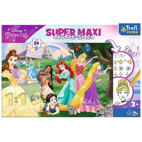 Puzzle Disney Princess Super maxi Wesołe Księżniczki 24 el. Trefl (41008)