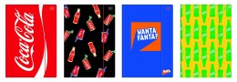 Teczka kartonowa na gumkę COCA COLA MAT+UV A4 mix Interdruk