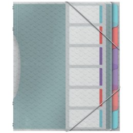 Teczka z przegródkami Colour Breeze segregująca A4 kolor: niebieski 6 przegródek Esselte (626255)