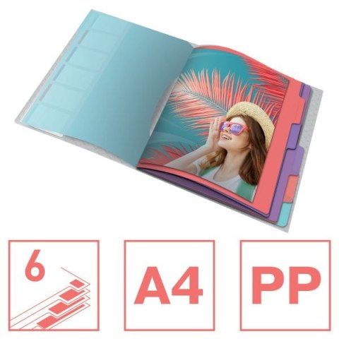 Teczka z przegródkami Colour Breeze segregująca A4 kolor: niebieski 6 przegródek Esselte (626255) Teczka z przegródkami Colour Breeze segregująca A4 kolor: niebieski 6 przegródek Esselte (626255)