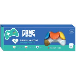 Farby plakatowe GAME OVER 12 kol kolor: mix 12 kolor. Interdruk (5902277330086)