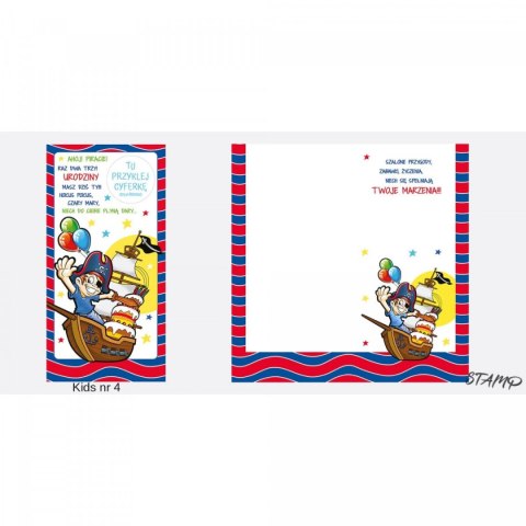 Kartka składana KIDS Urodzinowy dziecięcy dla chłopca DL Ev-corp (STKK-04) Kartka składana KIDS Urodzinowy dziecięcy dla chłopca DL Ev-corp (STKK-04)