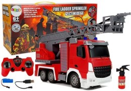 Samochód strażacki z Drabiną Zdalnie Sterowana 2.4G z Wodą Lean (9074)
