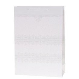 Torba prezentowa torebka lux brok Biała A4 [mm:] 250x320x 110 Rozette (5907354048496)