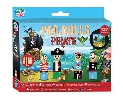 Zestaw kreatywny dla dzieci Zestaw drewnianych laleczek do malowania Piraci Grafix (3523) Zestaw kreatywny dla dzieci Zestaw drewnianych laleczek do malowania Piraci Grafix (3523)