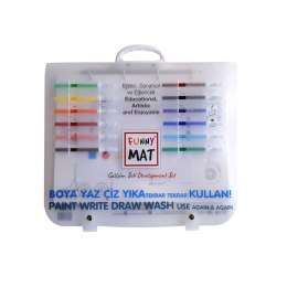 Zestaw plastyczny FUNNY MAT White+zest.podrózny 38x4 Strigo (SFU1142)