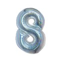 Balon foliowy Beauty&Charm Cyfra 8 holograficzna 76cm Godan (CH-BHS8) Balon foliowy Beauty&Charm Cyfra 8 holograficzna 76cm Godan (CH-BHS8)