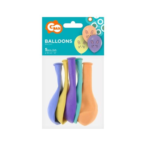 Balon gumowy króliczki 5 szt. mix 30mm 12cal Godan (GZ-KRO5)