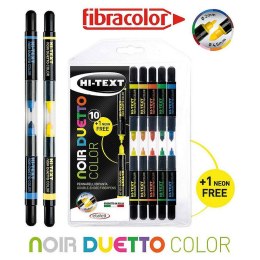 Flamaster duetto 10+1 fluo gratis 11 kol. Fibracolor