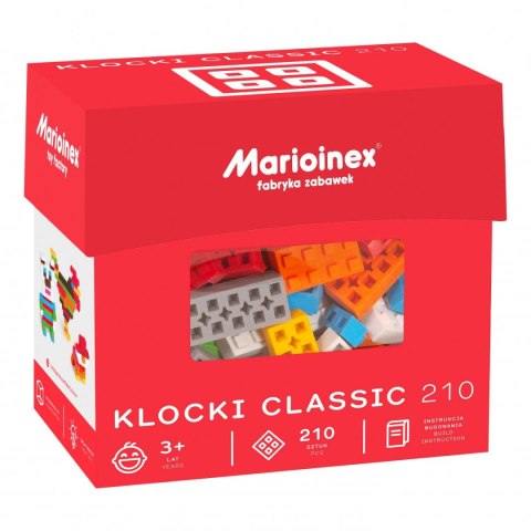 Klocki konstrukcyjne Classic Blocks 210 elementów Marioinex Klocki konstrukcyjne Classic Blocks 210 elementów Marioinex