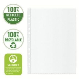 Koszulki na dokumenty Recycled groszkowa A4 kolor: bezbarwny typu U 100 mic. Esselte (627501)