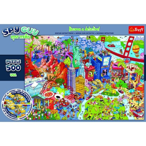 Puzzle Spy Guy Lost Items: USA 500 el. Trefl (37480) Puzzle Spy Guy Lost Items: USA 500 el. Trefl (37480)