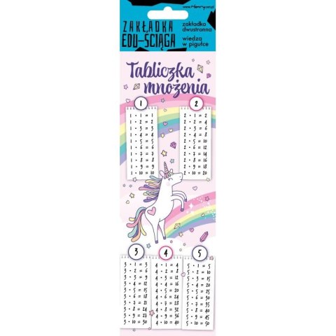 Zakładka do książki Ściąga tabkiczka mnożenia unicorn tęcza Henry (5905701482696) Zakładka do książki Ściąga tabkiczka mnożenia unicorn tęcza Henry (5905701482696)