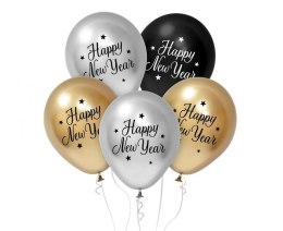 Balon gumowy Happy New Year mix 12cal Godan (GZ-HNY5)