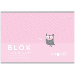 Blok techniczny B&B KIds Pastel A4 mix 240g 10k Interdruk